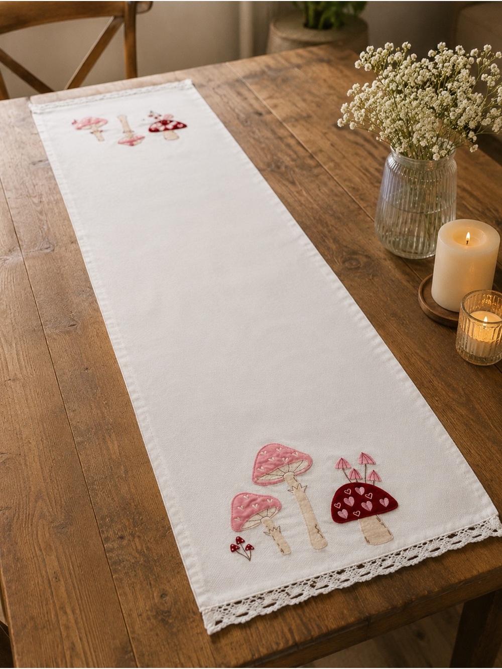 Rachel Zoe Cream Lace-Trimmed Linen Scarf